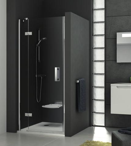 Spojte sprchové dveře s pevnou stěnou a vytvořte si sprchovací prostor od velikosti 90