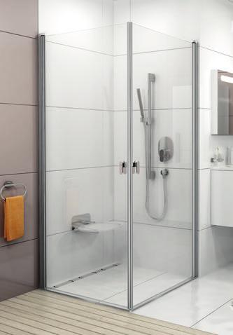 CRV1 + CRV1 - sprchové dveře + sprchové dveře - se vstupem z rohu Kombinací dvou sprchových dveří získáte