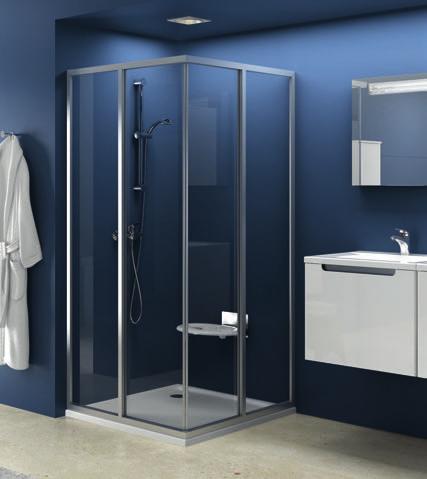 Kombinace různých rozměrů výrobku SRV2-S vám umožní vytvořit si čtvercovou či obdélníkovou variantu sprchového koutu.