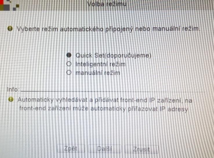 6. Následně vyberte režim k přidání kamer k NVR