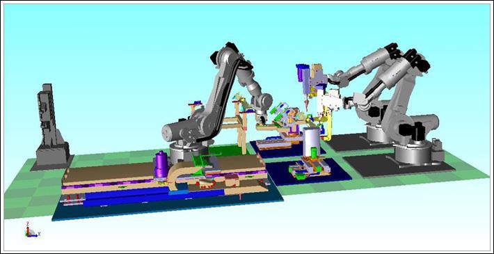 Programska oprema ima vgrajeno knjižnico MOTOMAN izdelkov (roboti, pozicionirniki, tračne proge, itd.).
