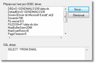 Práce s programem 31 ODBC připojení (následující řádky mohou být specifické pro různé druhy operačních systémů) Postup získání připojovacího textu: - nejprve musíte určit "Zdroj dat DSN".