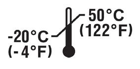 Pokud skladování při těchto teplotách překročí jeden týden, sníží se životnost elektrod. Doporučená přepravní teplota: 20 až 50 C.