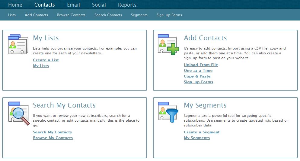 Kontakti V tej rubriki lahko uporabnik: Upravlja, dodaja in organizira svoje sezname kontaktov Dodaja in uvaža kontakte v svojem sezname Išče kontakte po določenih
