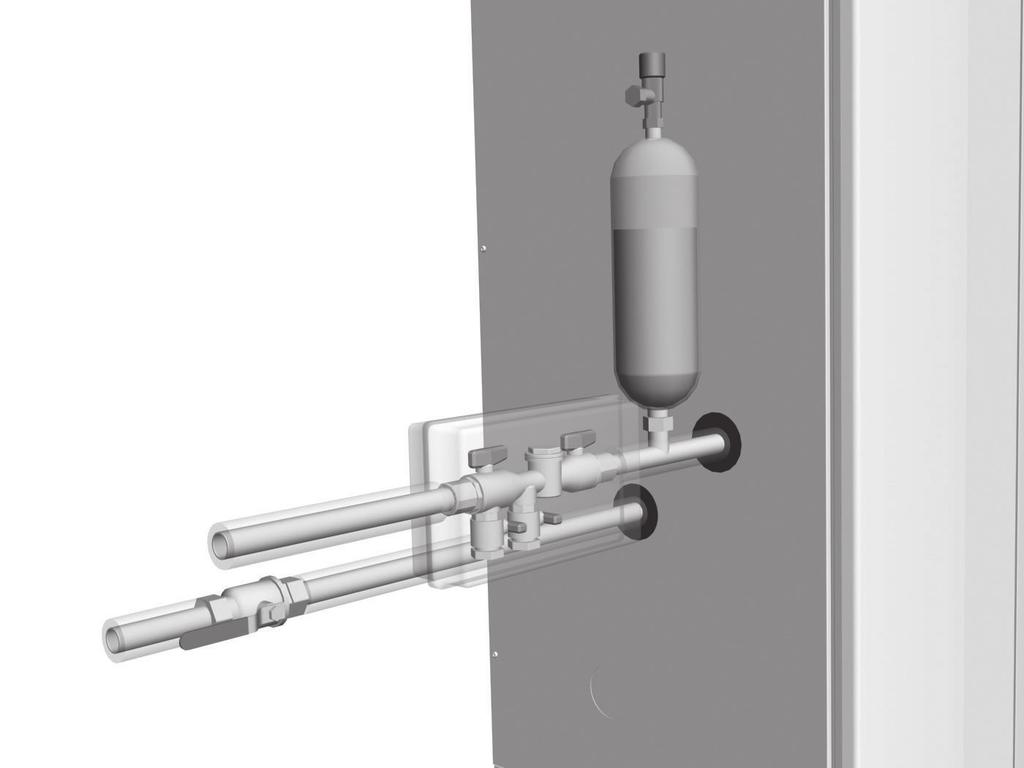 4.2 DHP-C Obrázek znázorňuje princip instalace potrubí se všemi součástmi.