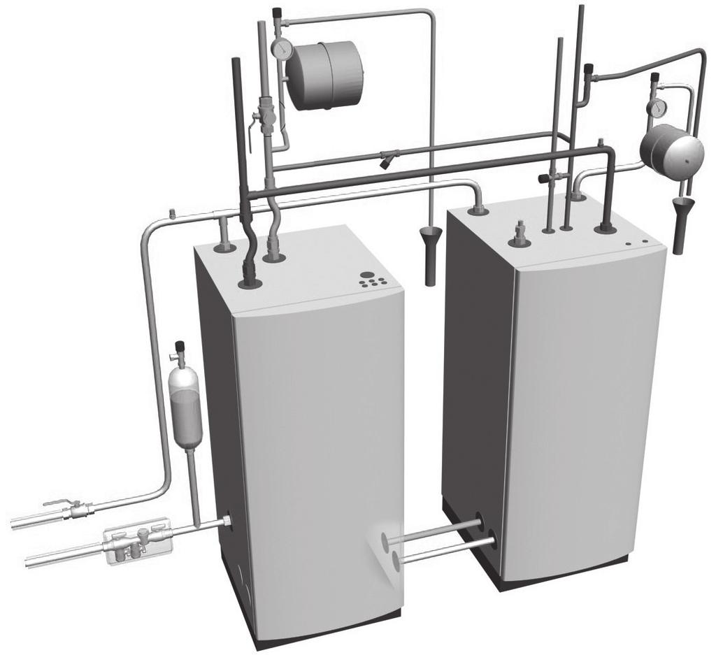 4.5 DHP-AL Obrázek znázorňuje princip instalace potrubí a solanky se všemi součástmi.