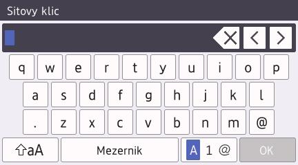 Domů > Dodatek > Jak zadat text do přístroje Brother Jak zadat text do přístroje Brother Když potřebujete do přístroje Brother zadat text, na LCD displeji se zobrazí klávesnice.