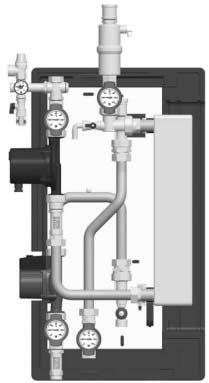 Výška: 860mm / šírka 560 mm / hĺbka 250 mm. Solárny deliaci systém typ L-2 obsahuje solárne obehové čerpadlo WILO ST 15/8 pre objemový prietok do 18 l/ min, pre max. 30 kolektorov.