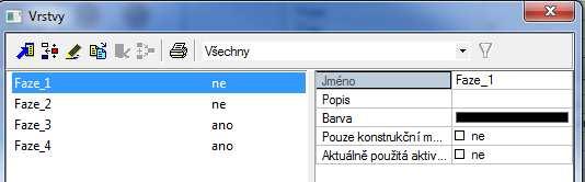 celkem 30 kabelů Vrstva pdle čtyř fází výstavby (které budu definvány