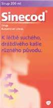 vhodný pro děti od 3 měsíců proti suchému dráždivému kašli různého původu 129 neobsahuje alkohol a barviva 125 109 89 16 Kč Lék k vnitřnímu užití s účinnou látkou