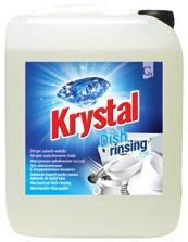 V myčkách prostředek používejte v kombinaci s produktem Krystal strojní oplach. Není vhodný na hliník a hliníkové slitiny.