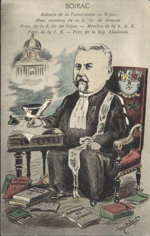Laste trovitaj! Ankoraŭfoje poŝtkarto, el la serio de esperantistaj karikaturoj desegnitaj de grafikisto Jean Robert kaj eldonitaj de Alice-Leontine Farges.