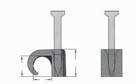 Kabelové příchytky lehké 02 Kabelové příchytky MTRIX s tvrzeným hřebíkem Kabelové příchytky MTRIX 1 s tvrzeným hřebíkem Materiál příchytky: Materiál hřebíku: arva: odolný Polyethylen (PE) tvrzená