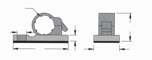 teplota při použití šroubu: -40 až +85 arva: černá (mimo lepidlo) Pevnost lepidla: 218 g / 25x25 mm Mnohonásobné a rychlé vytvoření svazku s možností přilepení na hladký povrch nebo připevnění