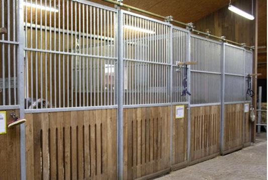 Typy ustájení koní Koně mohou být ustájeni v boxech, ve volných stájích, na stáních nebo v tzv. anglických či letních boxech nebo v režimu 24/7.