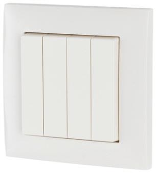 Kompletní RF tlačítka EATON 55x55 mm KOMPLETNÍ RF tlačítko v rozměru 55x55 mm s bílou klapkou a rámečkem EATON White (lesklé provedení) CPAD-00/193 CPAD-00/194 CPAD-00/195 173411 173412 173413 2