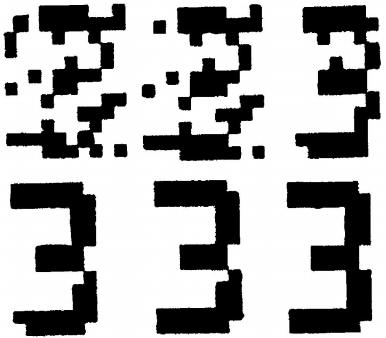 Hopfieldova sít - příklad kódování číslice 12 10 bodů (120 neuronů, 1 je bílá a 1 je černá)