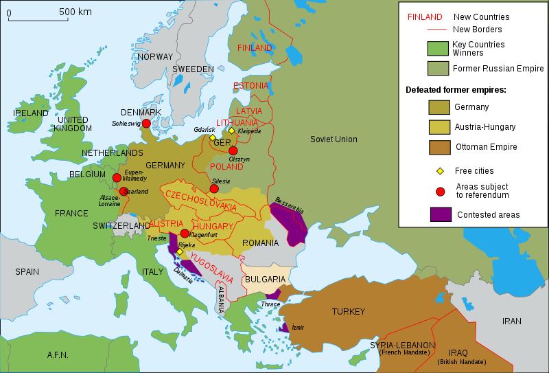 Evropa po první světové válce (1923)