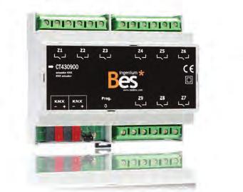 BES-4E-K BES-CT454020 4 nízkonapěťové digitální vstupy pro připojení běžných tlačítek nebo přepínačů.