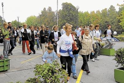 in za CT v Kliničnem centru se je nabralo skoraj milijon tolarjev. Na sliki štart.