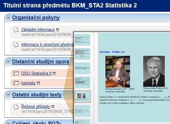 Statistika 2 Mgr Lenka Křivánková, PhD http://elportalcz/katalog/esf/bkm_sta2 E-learning v předmětu sestává z interaktivní osnovy, studijních