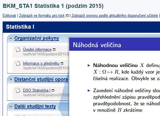 Statistika 1 Mgr Lenka Křivánková, PhD http://elportalcz/katalog/esf/bkm_sta1 E-learning v předmětu sestává z