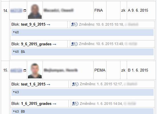 se automaticky po vyhodnocení přenášejí do poznámkového bloku Náhledy e-learningu Ke každé přednášce mají studenti dostupné prezentace a