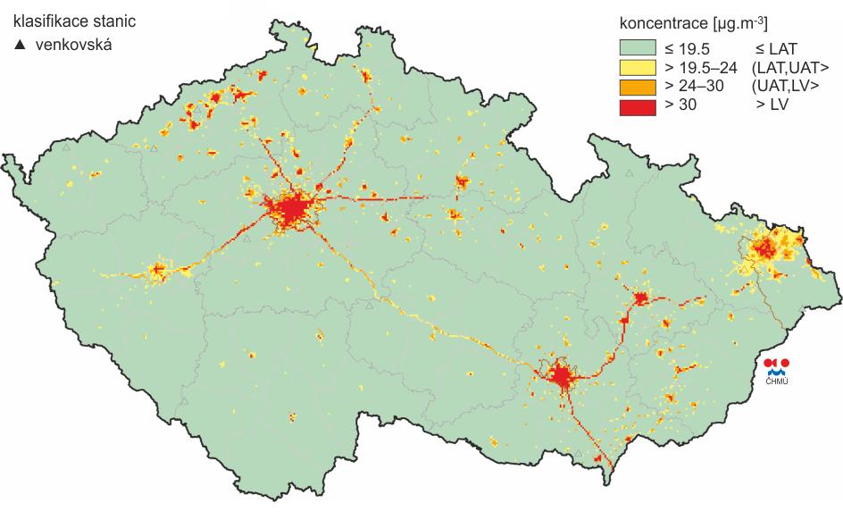 krajích (zejména Ústecký, Středočeský, Moravskoslezský), ve kterých jsou významné