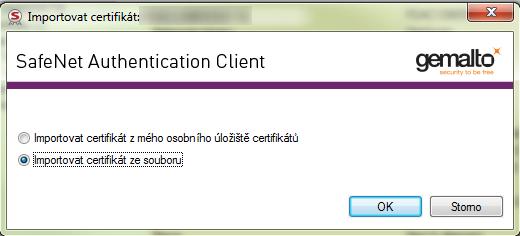 7. Další funkce softwaru SafeNet Authentication Client 7.1.