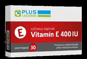 10 VITAMÍNY A MINERÁLY Vitamín E 200 60 cps Vitamín E prispieva k ochrane buniek pred oxidačným stresom.