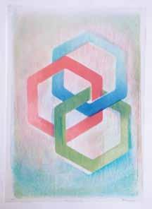337. Dana Puchnarová (1938) Tři nejlepší barvy litografie, pauzovací papír, 2006, 84 x 60 cm, sign.