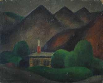 Zdeněk Nemastil (1879 1942) Krajina s vlčími máky olej, plátno, karton, 27 x