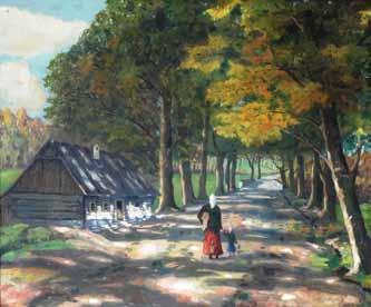 Josef Lhota (1895 1982) Myslivec olej, překližka, 41 x 30  LD Jos.