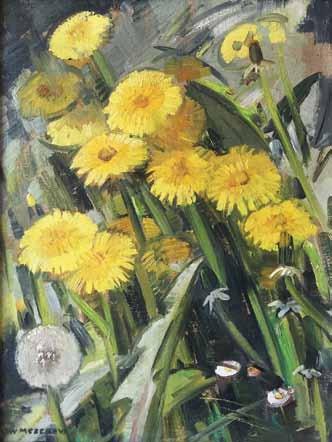 198 196 196. Julie Winterová - Mezerová (1893 1980) Pampelišky olej, plátno, kolem r.