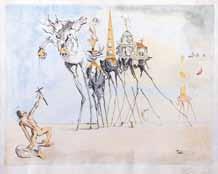 261. Salvador Dalí (1904 1989) Pokušení sv. Antonína lept, 54 x 69,6 cm, sign.