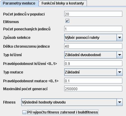 Příloha B Vstupní parametry programu Vstupní parametry lze rozdělit do dvou skupin.