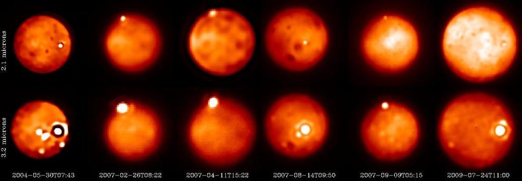 Teplotní anomálie V roce 1986 se povedlo pozemským observatořím zaznamenat teplotní anomálii na povrchu Io, u které se teplota pohybovala