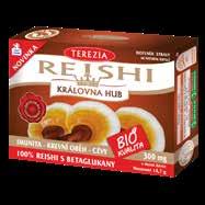 * TEREZIA REISHI BIO 60 kapslí 436 Kč 359 Kč 100% reishi bez příměsí od českého výrobce obsahuje všechny aktivní látky celé reishi, které působí ve vzájemné harmonii reishi podporuje imunitu a