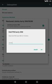 26 z 39 Změna PIN kódu Nastavení. Vyberete možnost Zabezpečení. 3. Dále zvolíte Nastavit zámek karty SIM/RUIM.