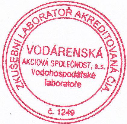 VODÁRENSKÁ AKCIOVÁ SPOLEČNOST, a.s. Protokol č. 12147 / BP1 / 18 Strana : 5 / 5 Prothiokonazol µg/l <0,025 0,10 (NMH) vyhovuje SOP č.