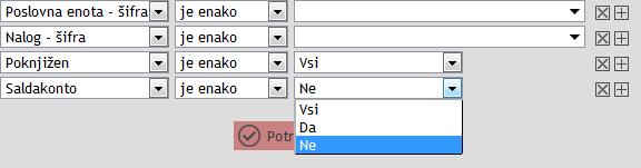 Znaki, ki jih uporabnik vtipka ob iskanje podjetja, se obarvajo rdeče. 3.