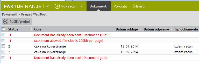 V GK se temeljnica skreira v roku največ 5 minut. Ko je temeljnica v GK s strani računovodje poknjižena, se dokument obarva zeleno in dobi status GK=Poknjižen (slika tč.
