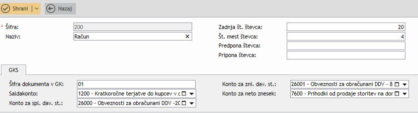 Če ne obstaja, se privzame iz kopiranega dokumenta. 11. Generiranje računa iz predračuna. Iz nezaključenega predračuna je omogočeno kreiranje ekvivalentnega računa.