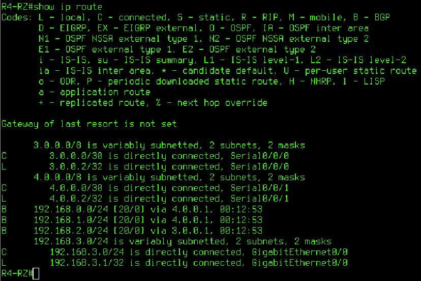 b) Nyní je nutné nastavení směrovacího protokolu BGP ROUTER R1 router bgp 100 - směrování BGP autonomní systém 100 no synchronization bgp asnotation dot - zapnutí použití dot formátu network 192.168.