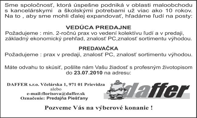 s DPH min 2,98 (89,76 Sk) s DPH AJ BEZ ZNALOSTI CUDZIEHO JAZYKA VRTNÉ PLOŠINY denný plat 464,71-929,43 (14-28 tis.sk) cestovné, ubytovanie a strava ZADARMO Rôzne druhy prác - Celá EU.