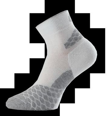 moisture is quickly removed from the sock, thus increasing