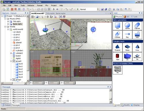 Grafický přehled simulačního prostředí Marilou, přejatý z webových stránek projektu, je na Obr 2.