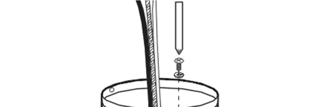 Povolte stavěcí šroub v kouli (3) na závěsné yči, aby se s ní dalo po tyči volně pohybovat nahoru a dolů. Neodstraňujte z tyče zemnící vodič (4). Posuňte kouli dolů, až se ukáže křížový kolík (5).