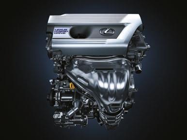 ZÁŽEHOVÝ MOTOR 2,5 LITRU Srdce plně hybridního systému pohonu modelu NX 300h tvoří velmi účinný čtyřválcový zážehový motor s Atkinsonovým cyklem, který je vybaven proměnným časováním ventilů VVT-i a