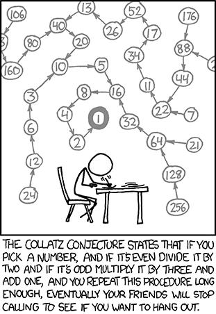 Collatzova posloupnost: xkcd